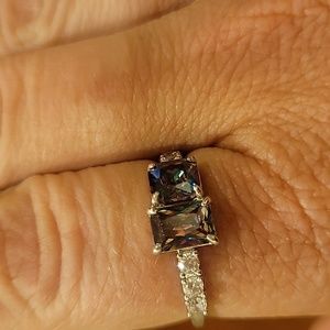 Rainbow Topaz Ring